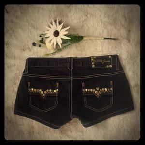 Black Guess white stiching shorts
